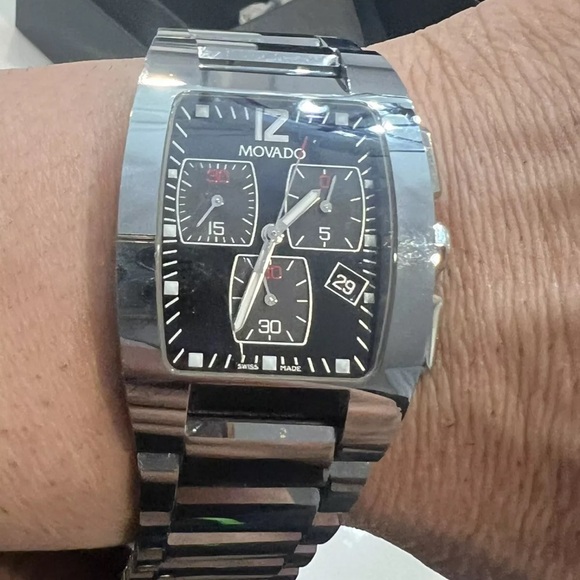 Movado Men's 605992 Fiero Tungsten Carbide Chronograph Watch!!!! RARE!! - Picture 8 of 9
